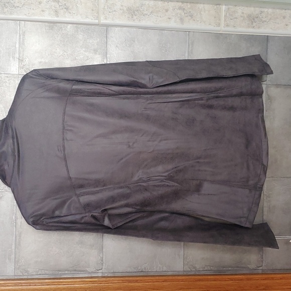 🌼 Womens running jacket, soft faux leather size L large, but fits like M medium - Picture 7 of 13